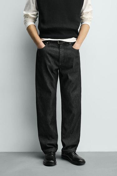 THERMAL STRAIGHT-LEG JEANS - Black by Zara