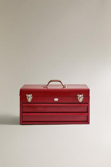 Zara STEEL TOOL BOX - Red - Image 0