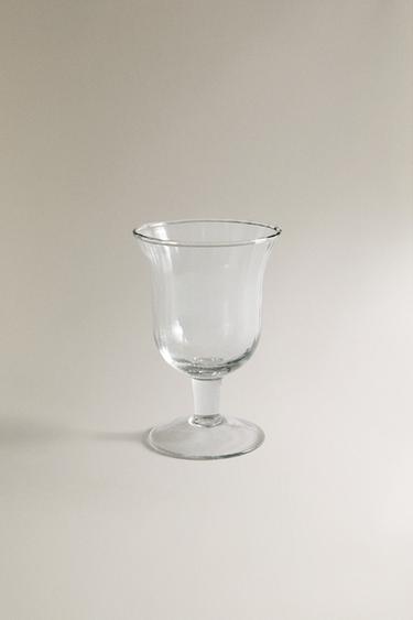 RAISED DESIGN WINE GLASS - Transparent by Zara - Image 0