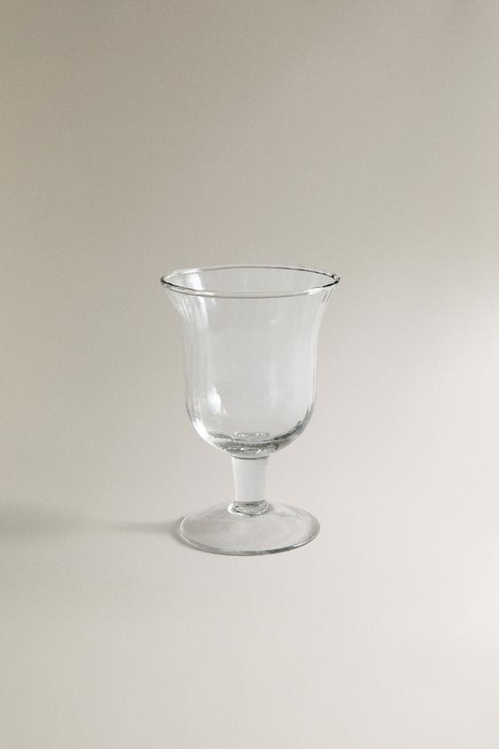 TAÇA DE VIDRO COM RELEVO - Transparente da Zara - Imagem 0