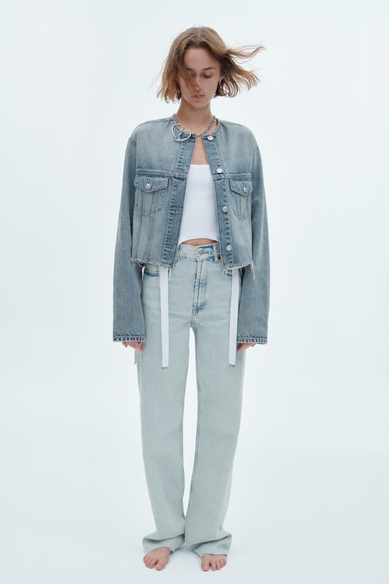 Calça Wide Leg Curta - Zara - 36 Jeans