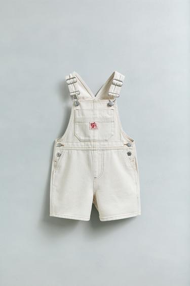 MICKEY MOUSE © DISNEY TWILL SHORT DUNGAREES - Ecru by Zara