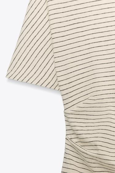 RUSTIC RUCHED T-SHIRT - striped by Zara - Image 8