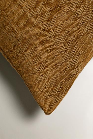 CHENILLE CUSHION COVER - Ochre by Zara - Image 1