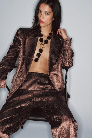 WRINKLED-EFFECT CULOTTES - Copper by Zara