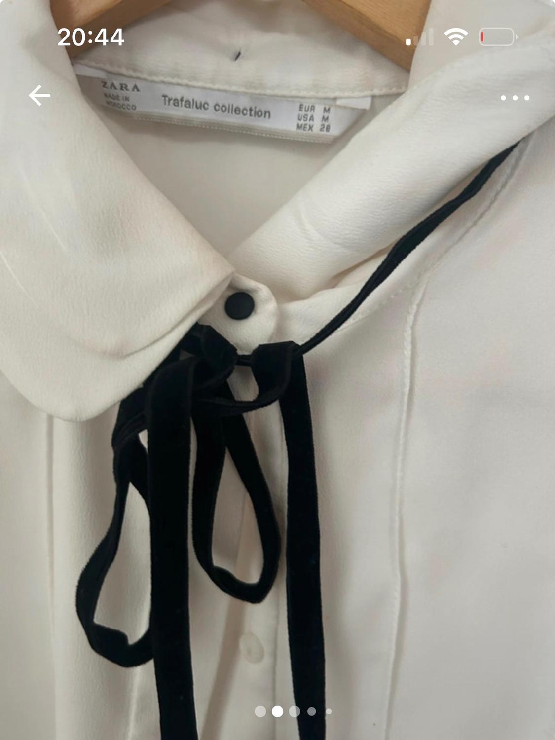 SHIRT WITH CONTRAST BOLO TIE - Image 3