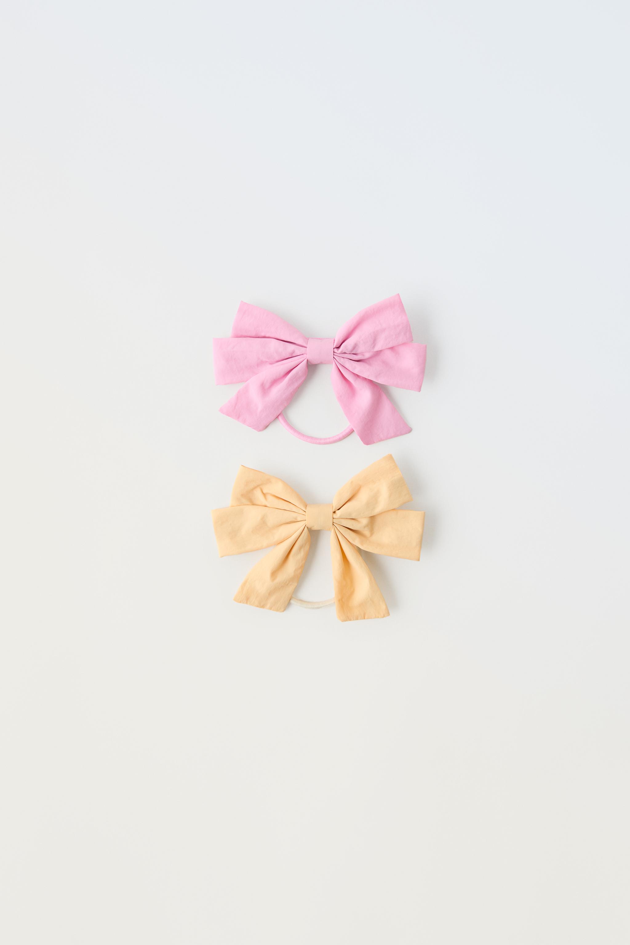 Gelbe Satin Haargummis Mit Schleife – Elastische Scrunchies Für Pferdeschwanz & Haaraccessoires