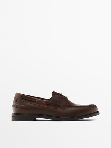 Náutico piel engrasada - Marrón de Zara