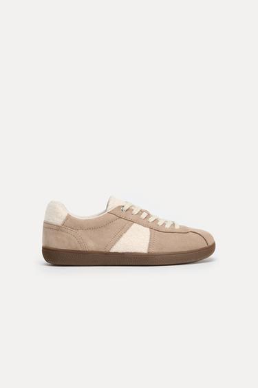 Zara COLOR DETAIL ATHLETIC SNEAKERS - Brown