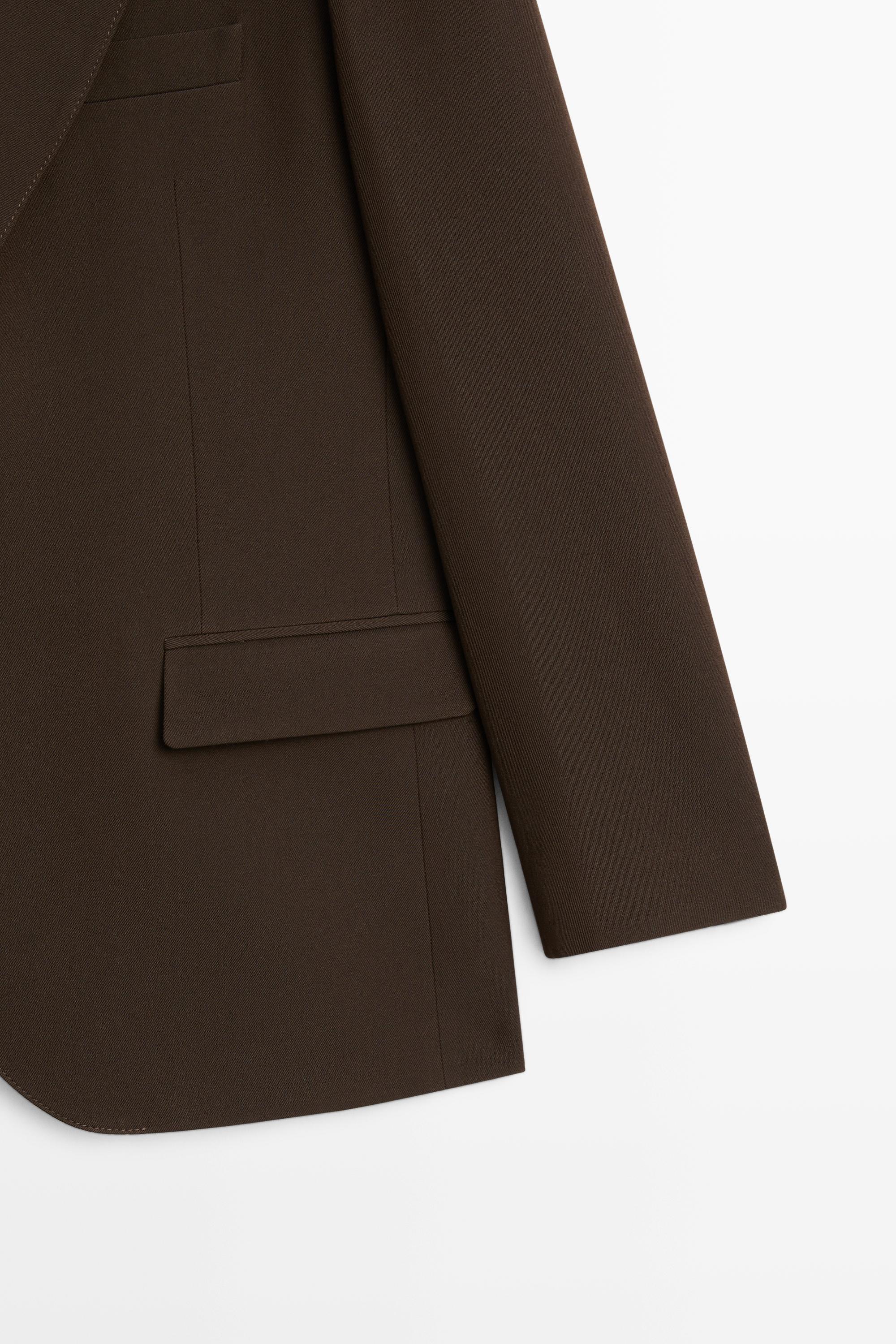 Fluid wool blend blazer total look