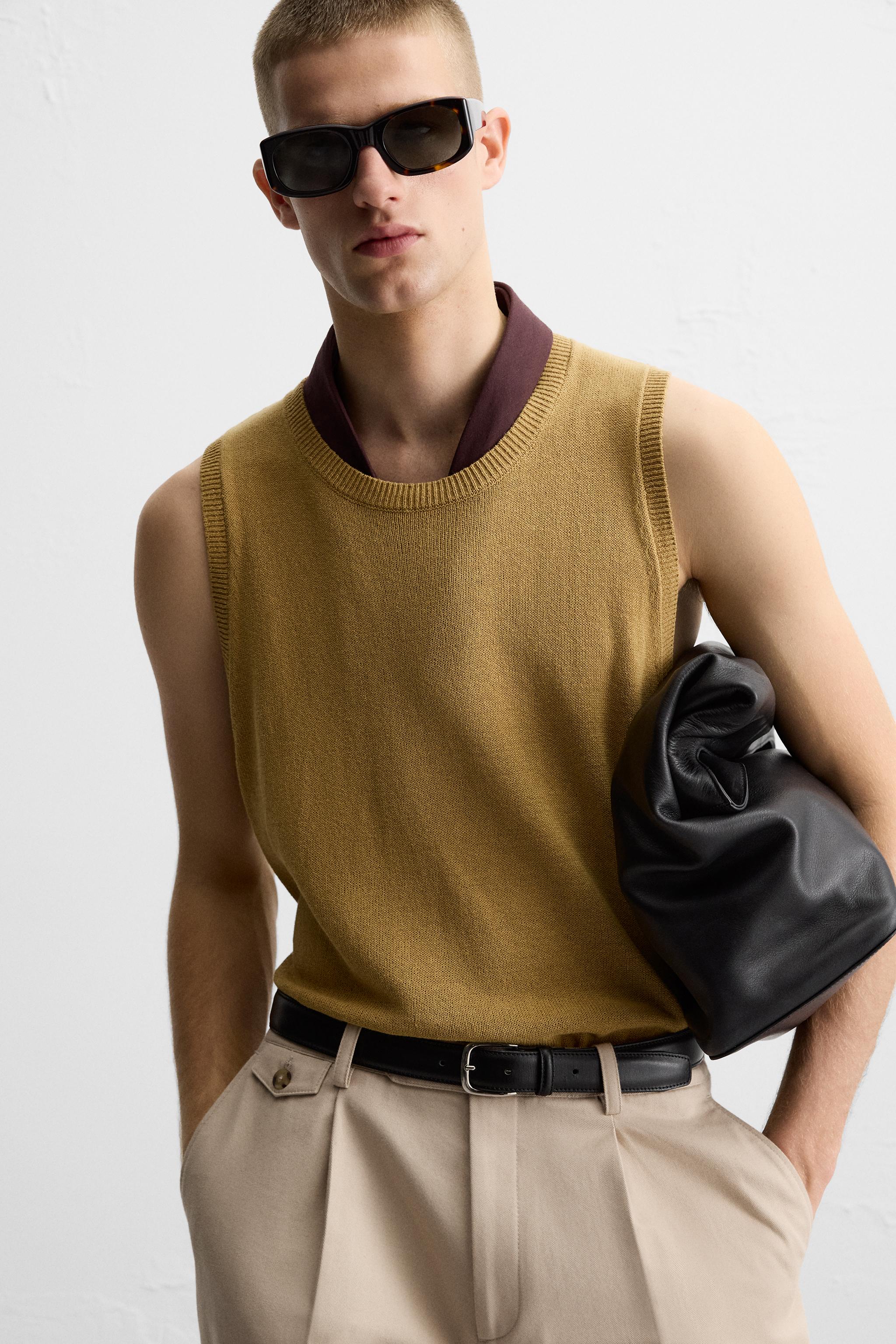 PULL SANS MANCHES EN MAILLE