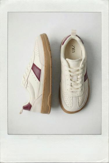 LEATHER BAREFOOT SNEAKERS - White by Zara