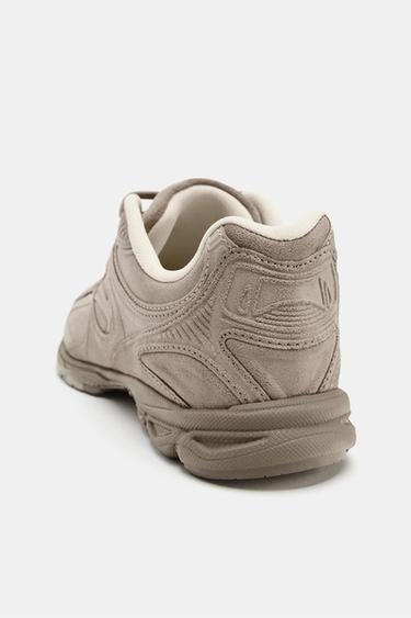 RUNNING STYLE TRAINERS - Taupe Grey by Zara - Image 5