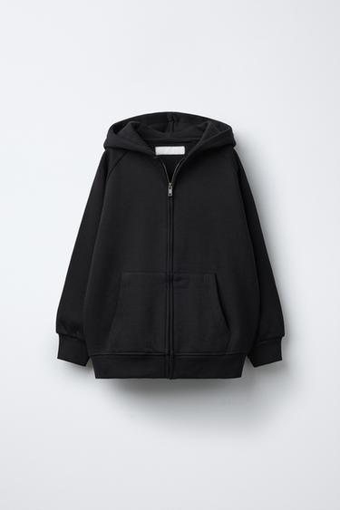 KAPUZEN-SWEATSHIRT MIT REISSVERSCHLUSS - Schwarz von Zara