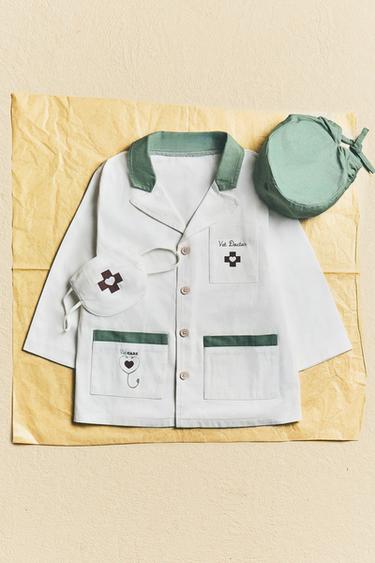 KIDS' VETERINARY COSTUME - White / Green by Zara - Image 6
