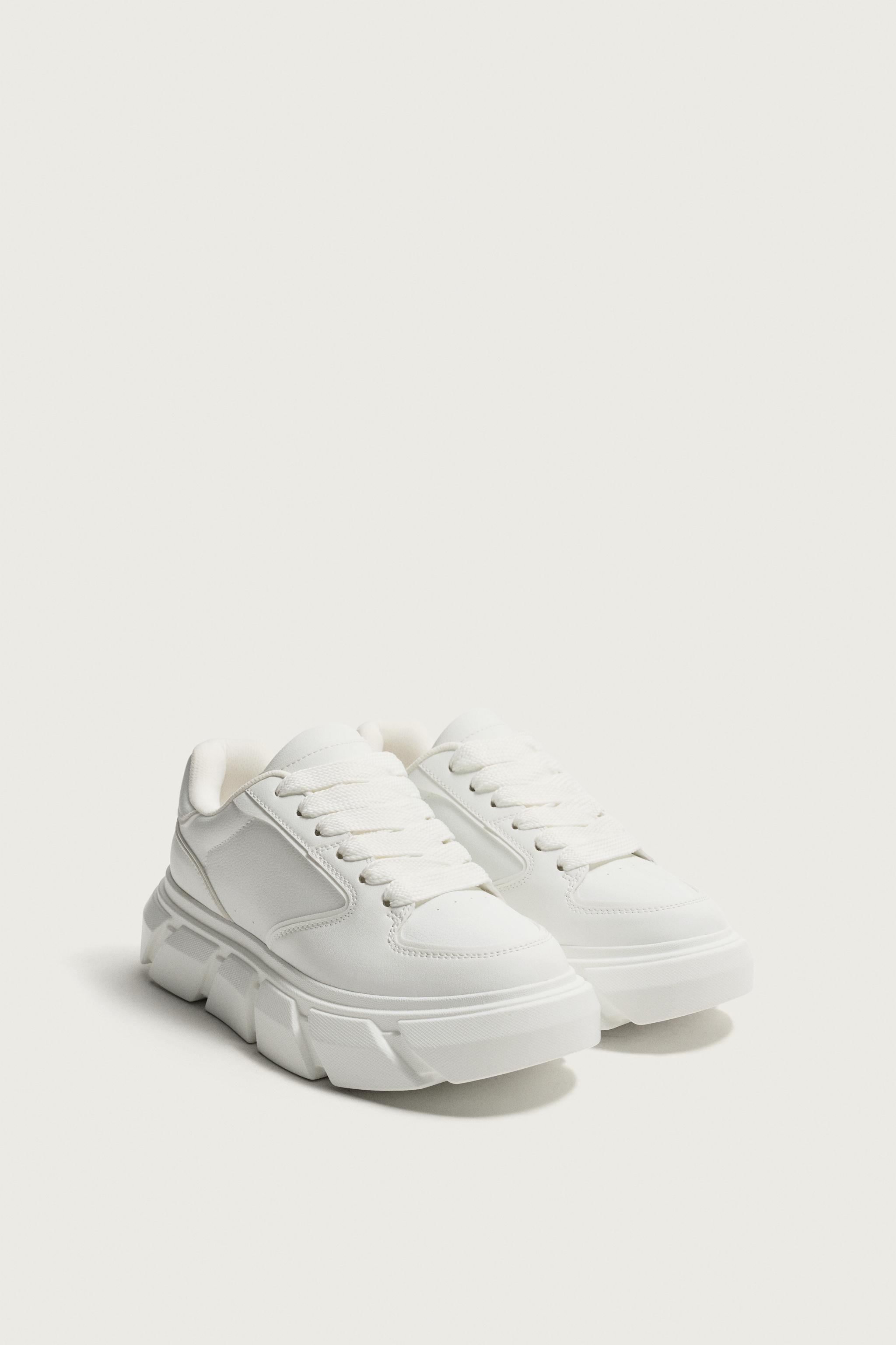 CHUNKY SOLE SNEAKERS — White