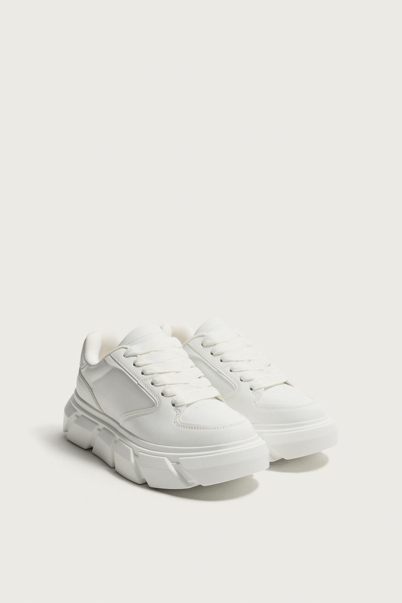 CHUNKY SOLE SNEAKERS — White
