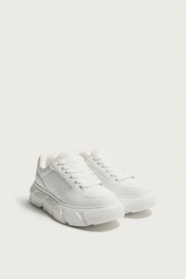 CHUNKY SOLE SNEAKERS - White by Zara