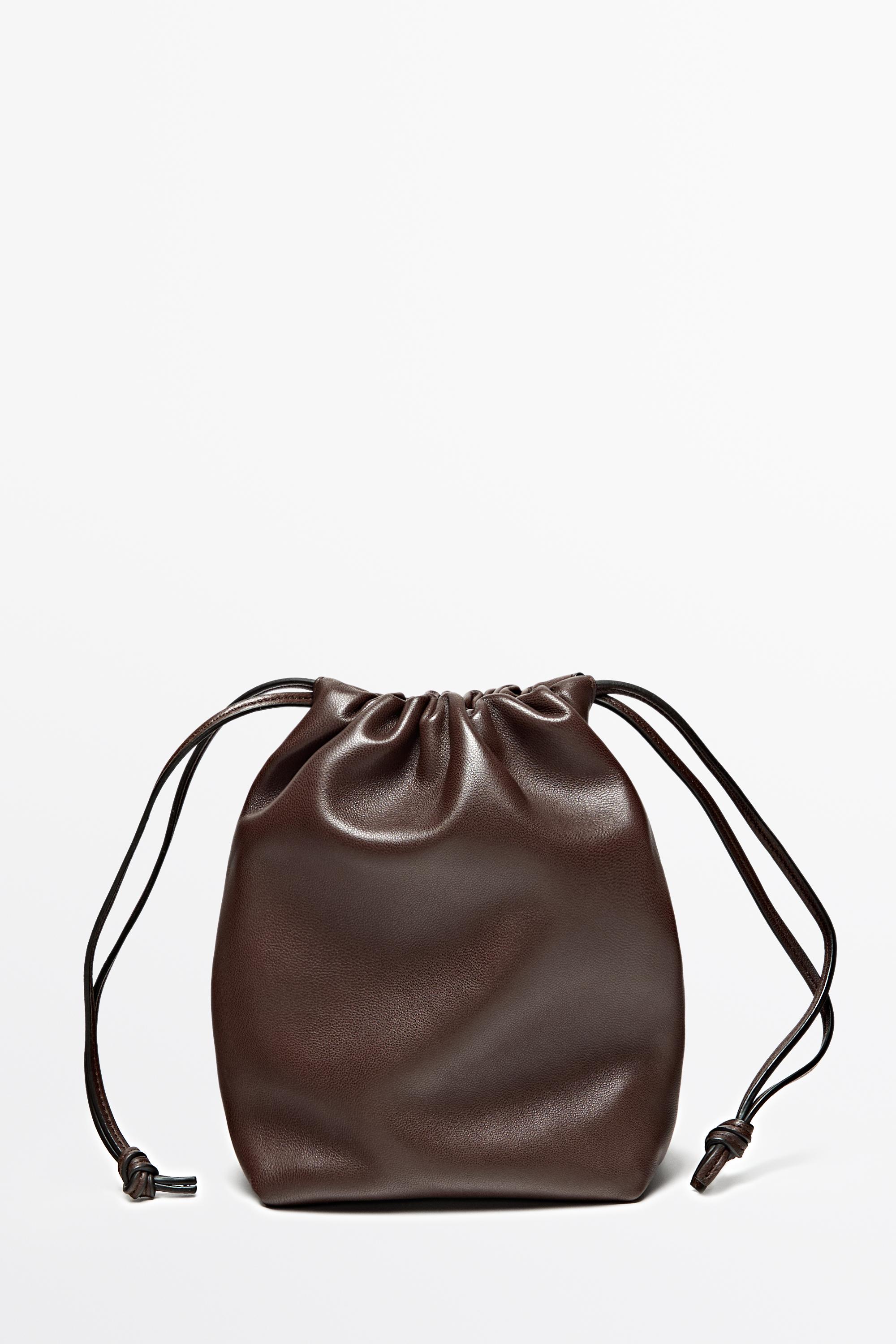 Nappa leather bucket bag