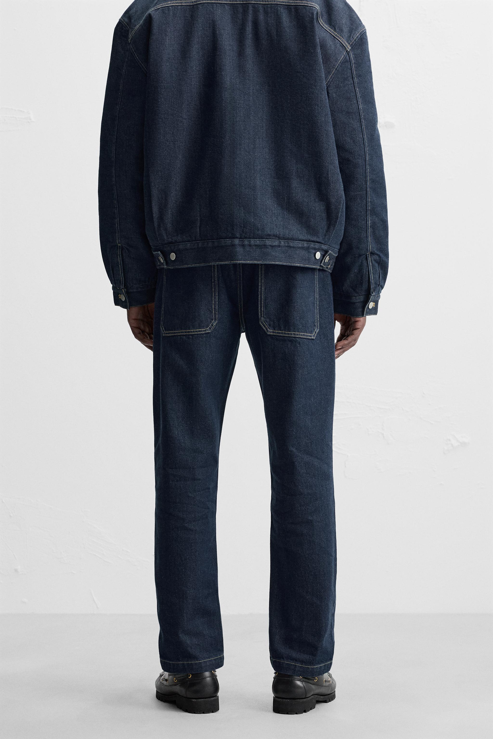 TRF STRAIGHT LEG JEANS WITH A HIGH WAIST