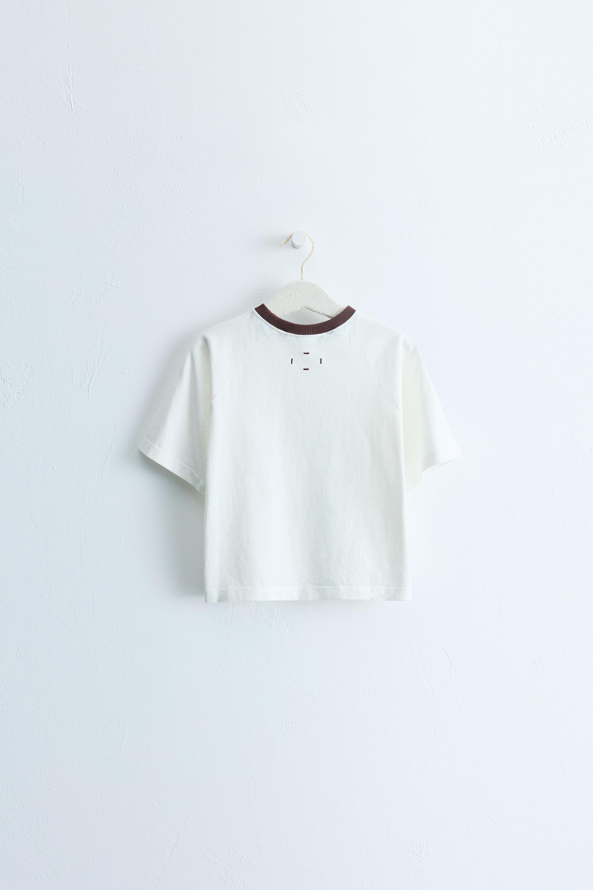 Детские футболки Zara TIMELESS - CONTRAST PIPING T-SHIRT — фото 3