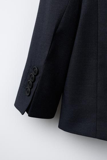 VESTE DE COSTUME STRUCTURÉE - Bleu de Zara - Image 3