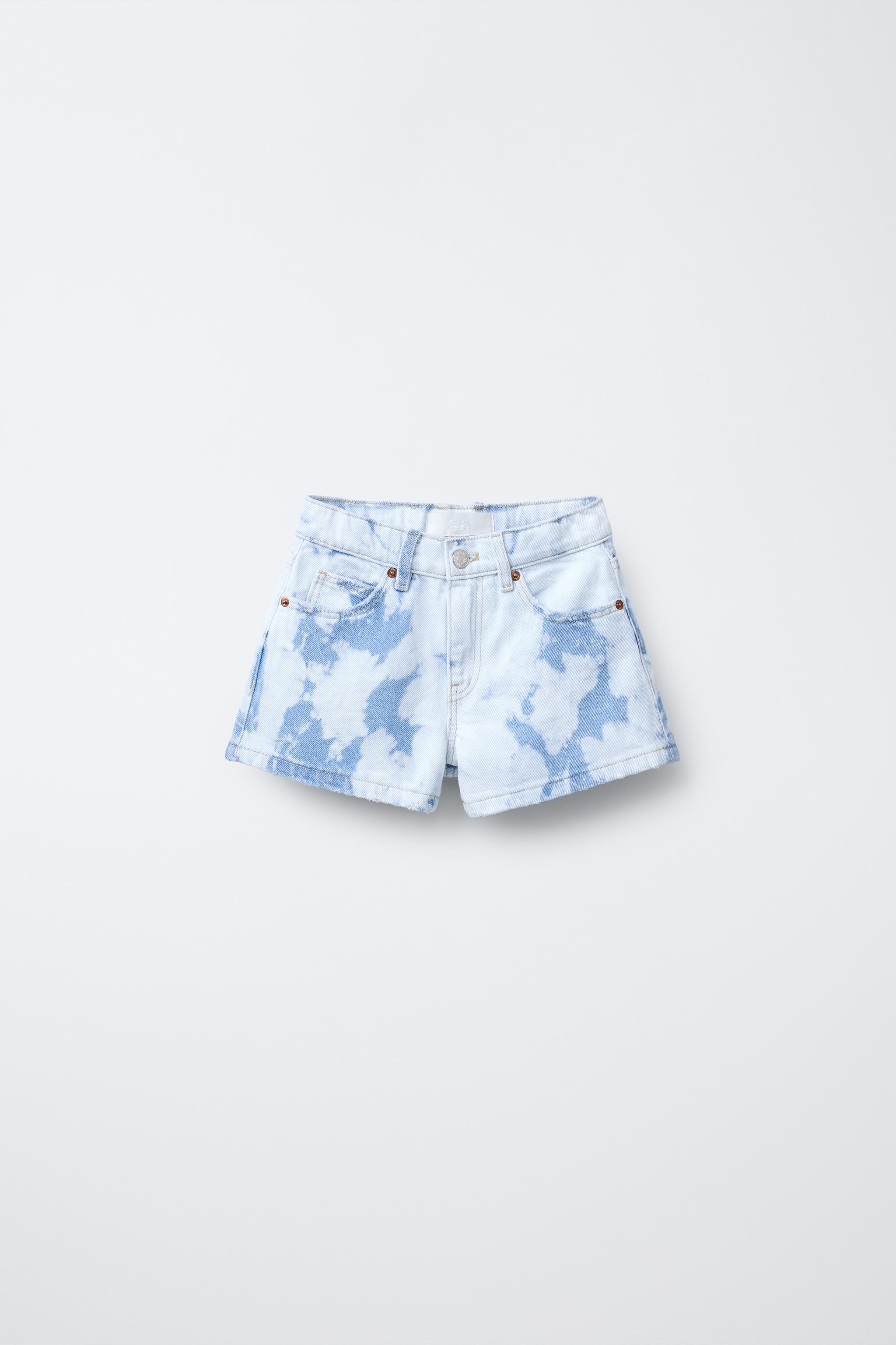 TIE-DYE DENIM SHORTS