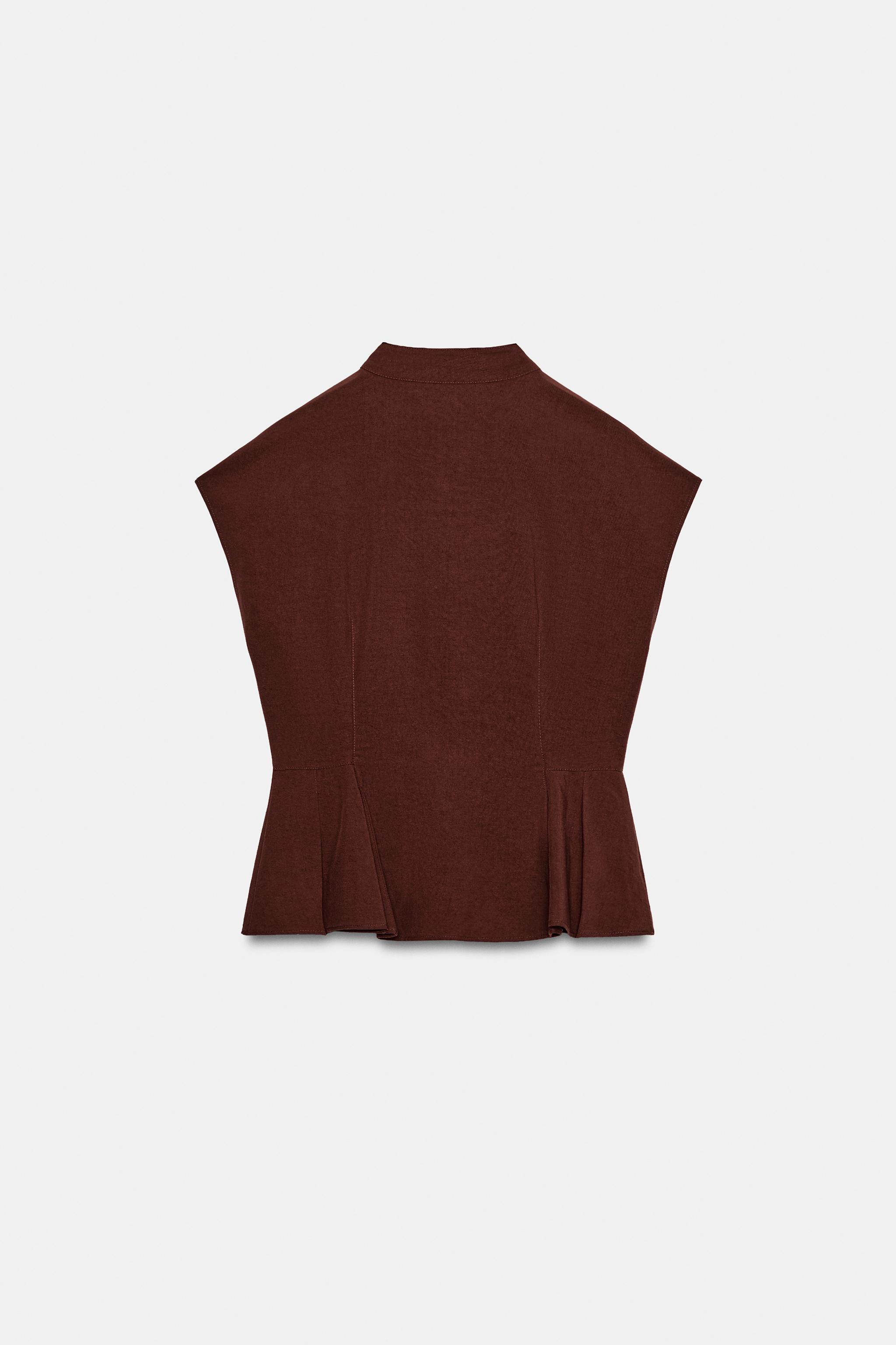 TOP PÉPLUM À PINCES
