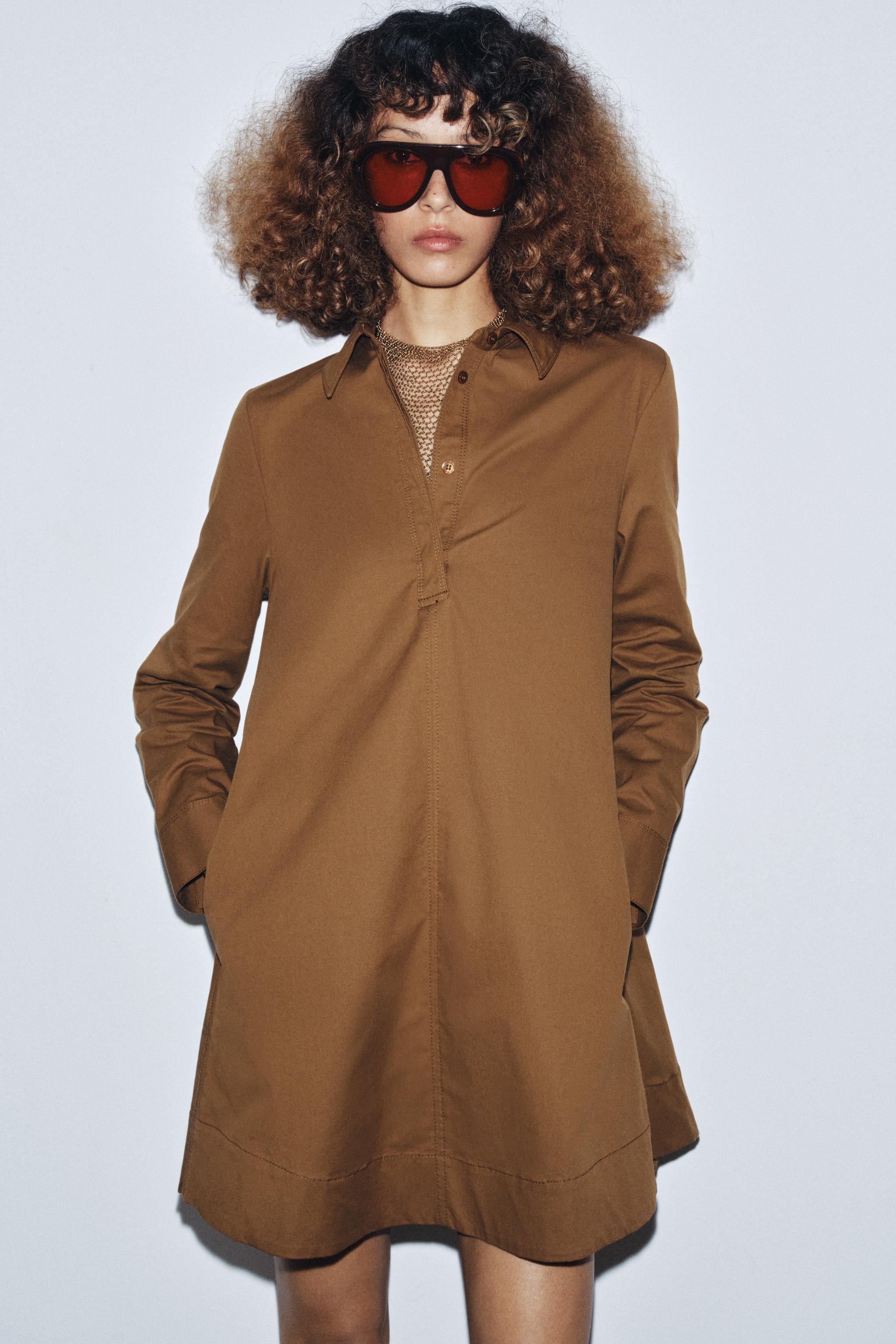 POPLIN SHIRT DRESS ZW COLLECTION