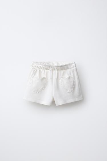 BERMUDA CORAZÓN ONDULINA - Blanco de Zara - Imagen 0