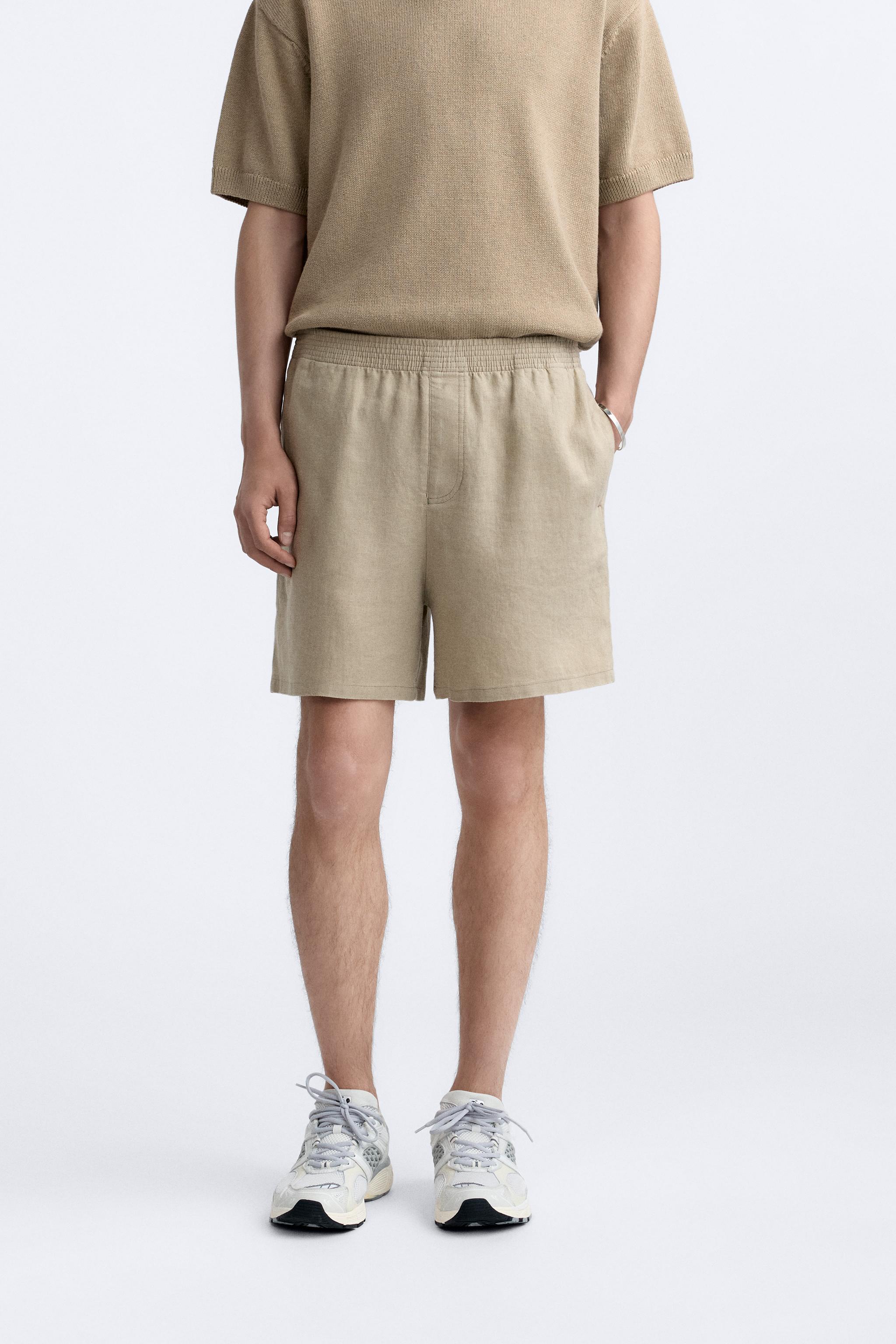 100% LINEN SHORTS