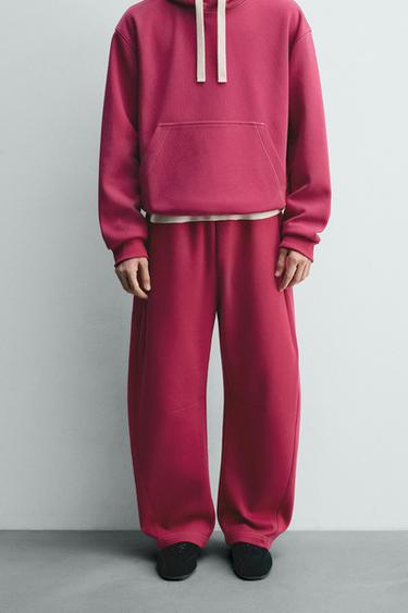 PANTALÓN JOGGER COMBINADO - Fucsia de Zara