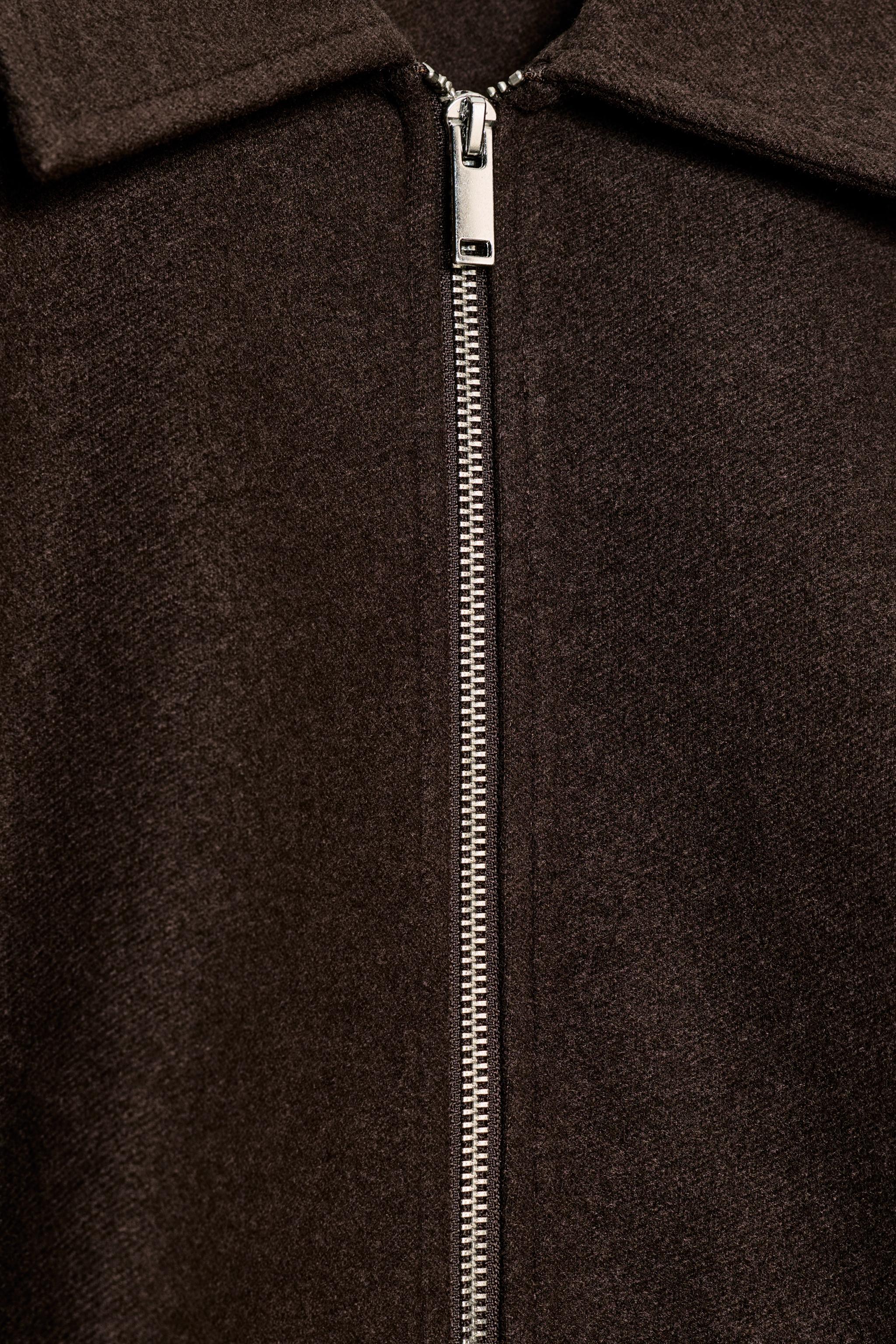 ZIPPERED SOFT BOMBER JACKET