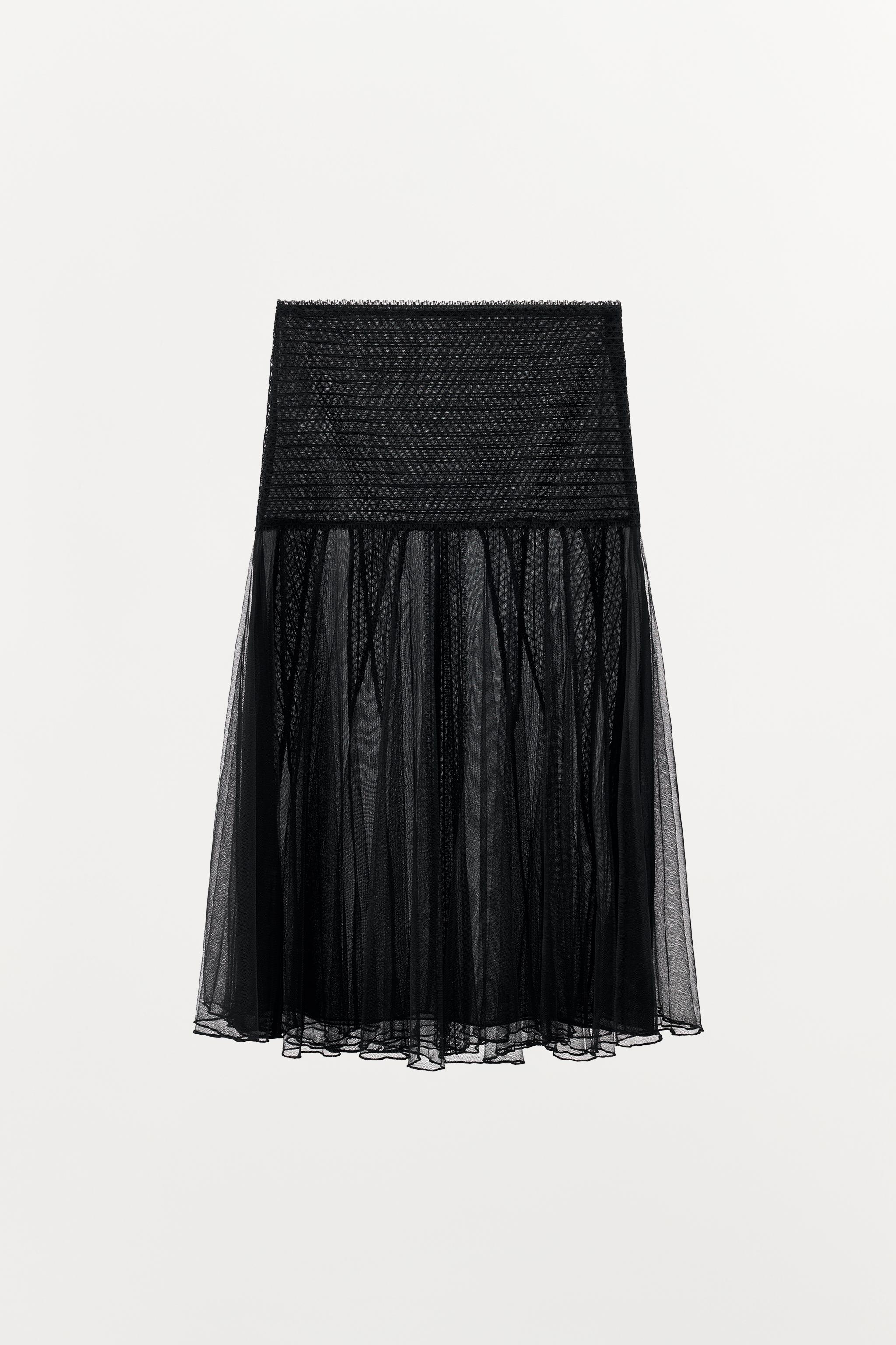 COMBINATION LACE TULLE SKIRT