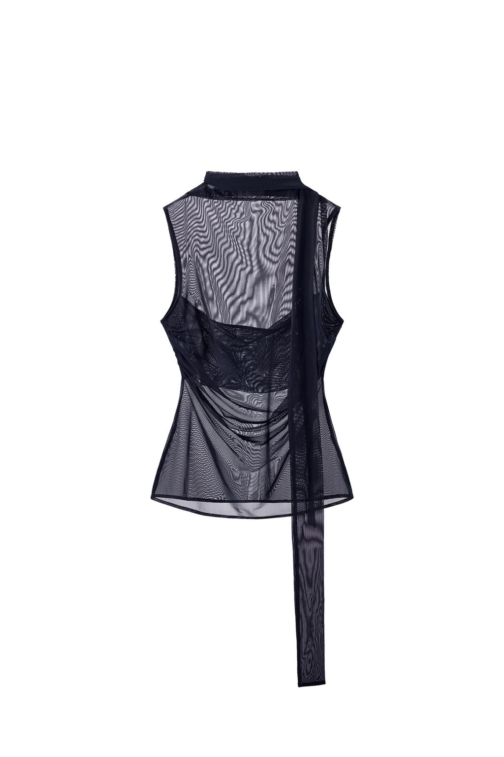 TULLE SCARF TOP - image 3