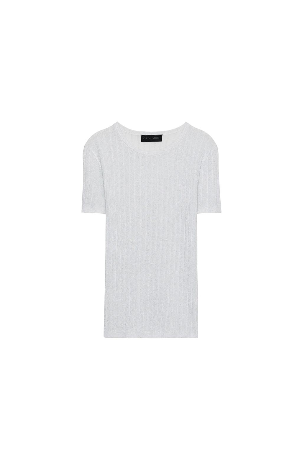 METALLIC THREAD RIB KNIT TOP - image 3