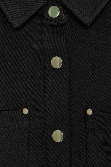 ROBE AJUSTÉE EN CRÊPE - Noir de Zara - Image 7
