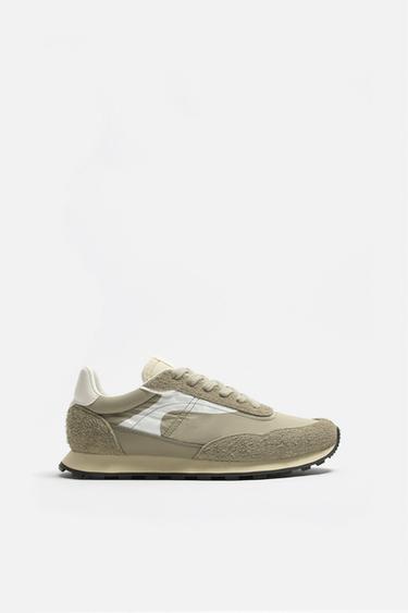 Zara RETRO SNEAKERS - Taupe Gray