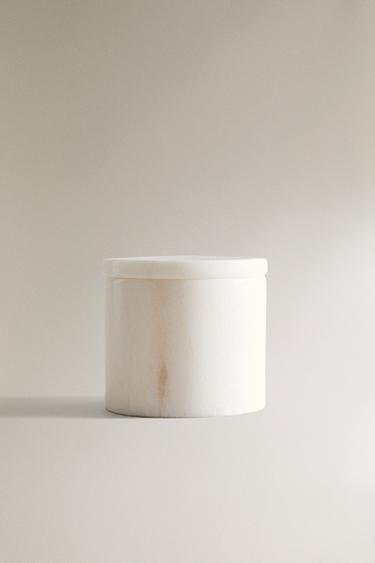 BARATTOLO CON COPERCHIO BAGNO MARMO BIANCO - Bianco di Zara