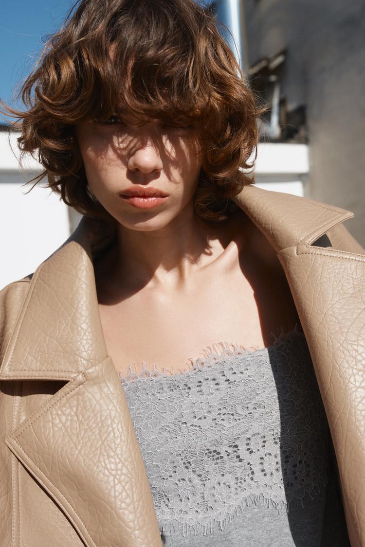 Chaqueta bomber efecto cuero 3