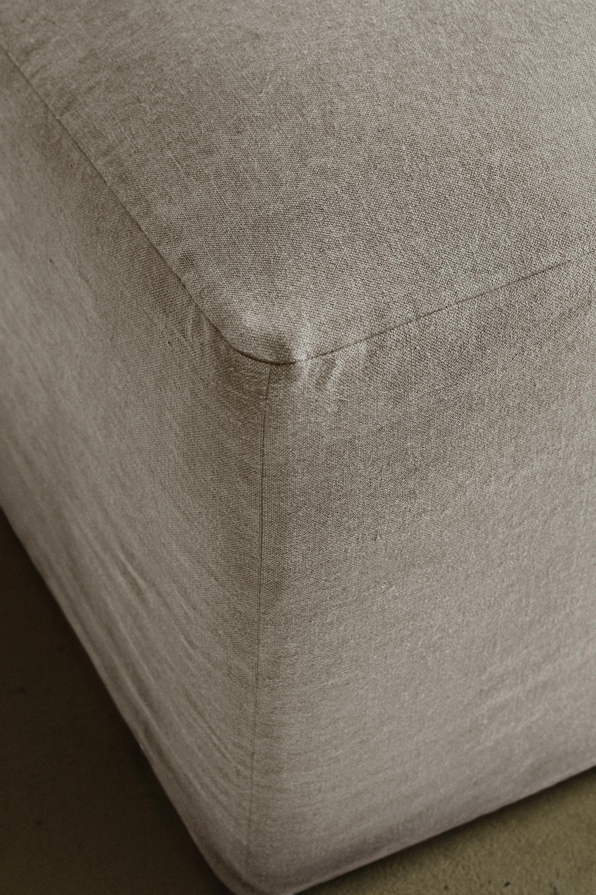 POUF LIN DÉLAVÉ DÉHOUSSABLE