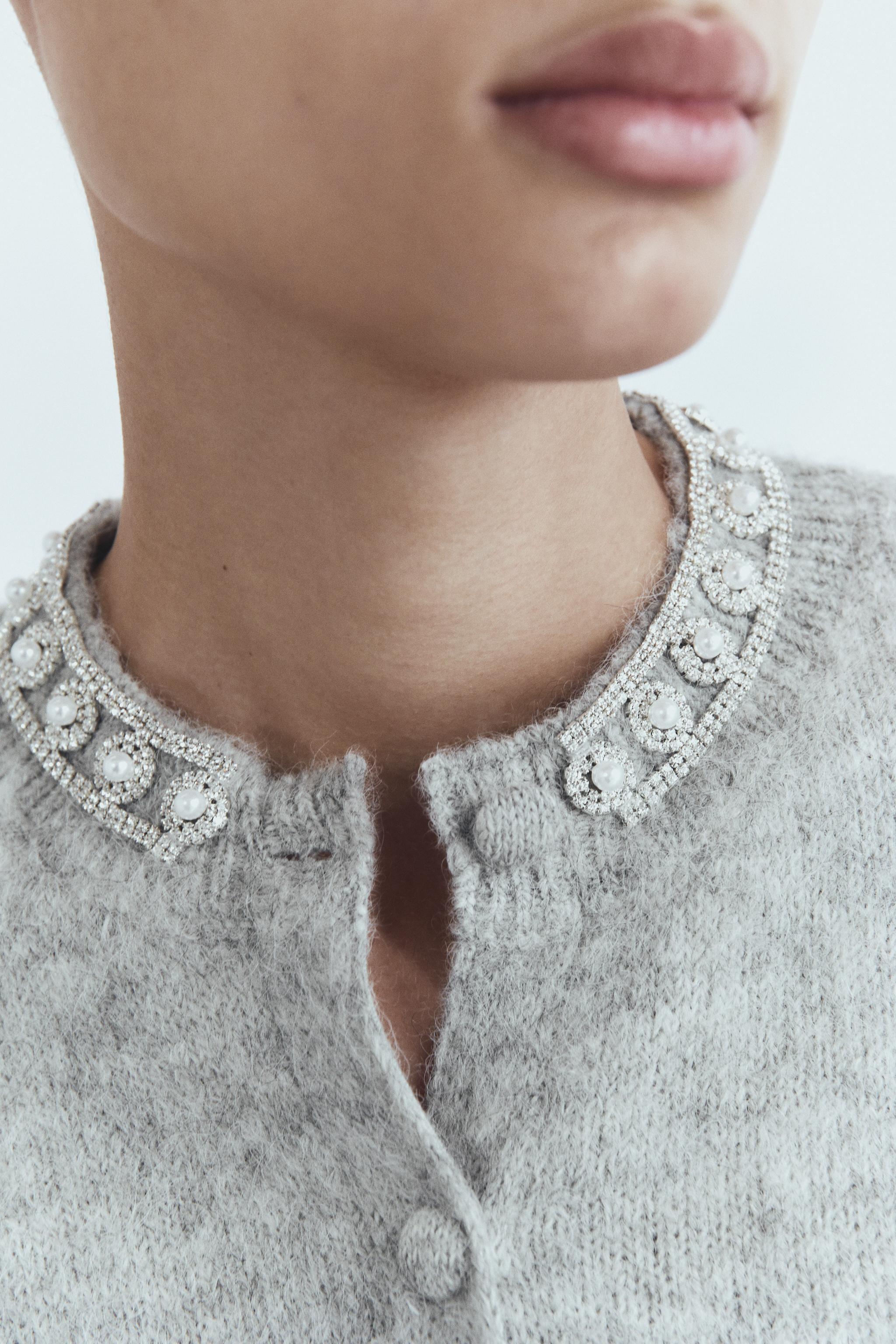 Zara hot sale bejewelled sweater