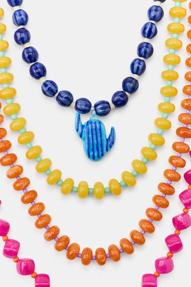 LOT DE 4 COLLIERS À BOULES CACTUS - Multicolore de Zara - Image 3