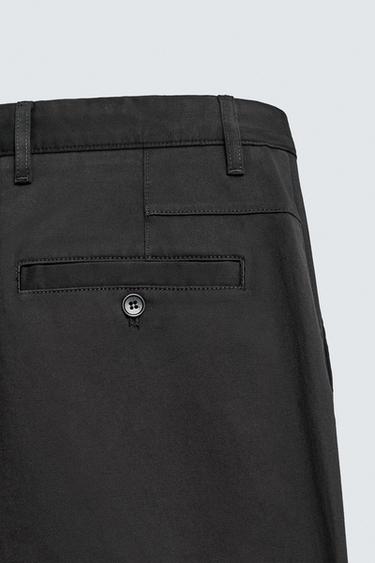 REGULAR FIT CHINO TROUSERS - Black by Zara - Image 8