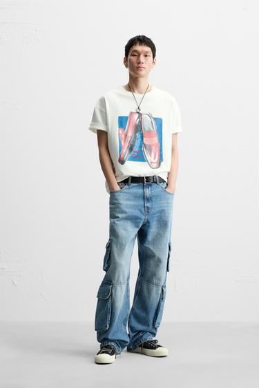 LOAFER PRINT T-SHIRT - White by Zara - Image 0