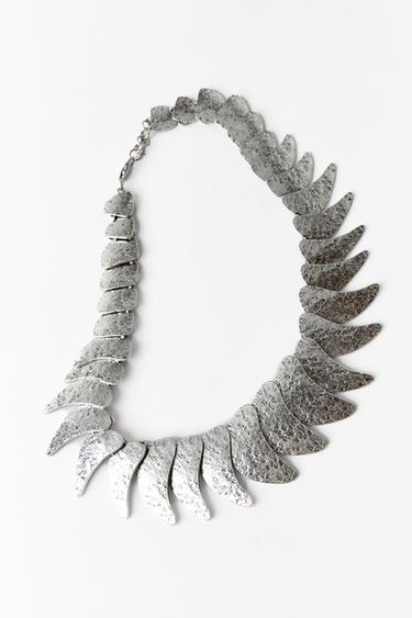 COLLAR PLACAS METÁLICAS LÁGRIMAS - Plata de Zara