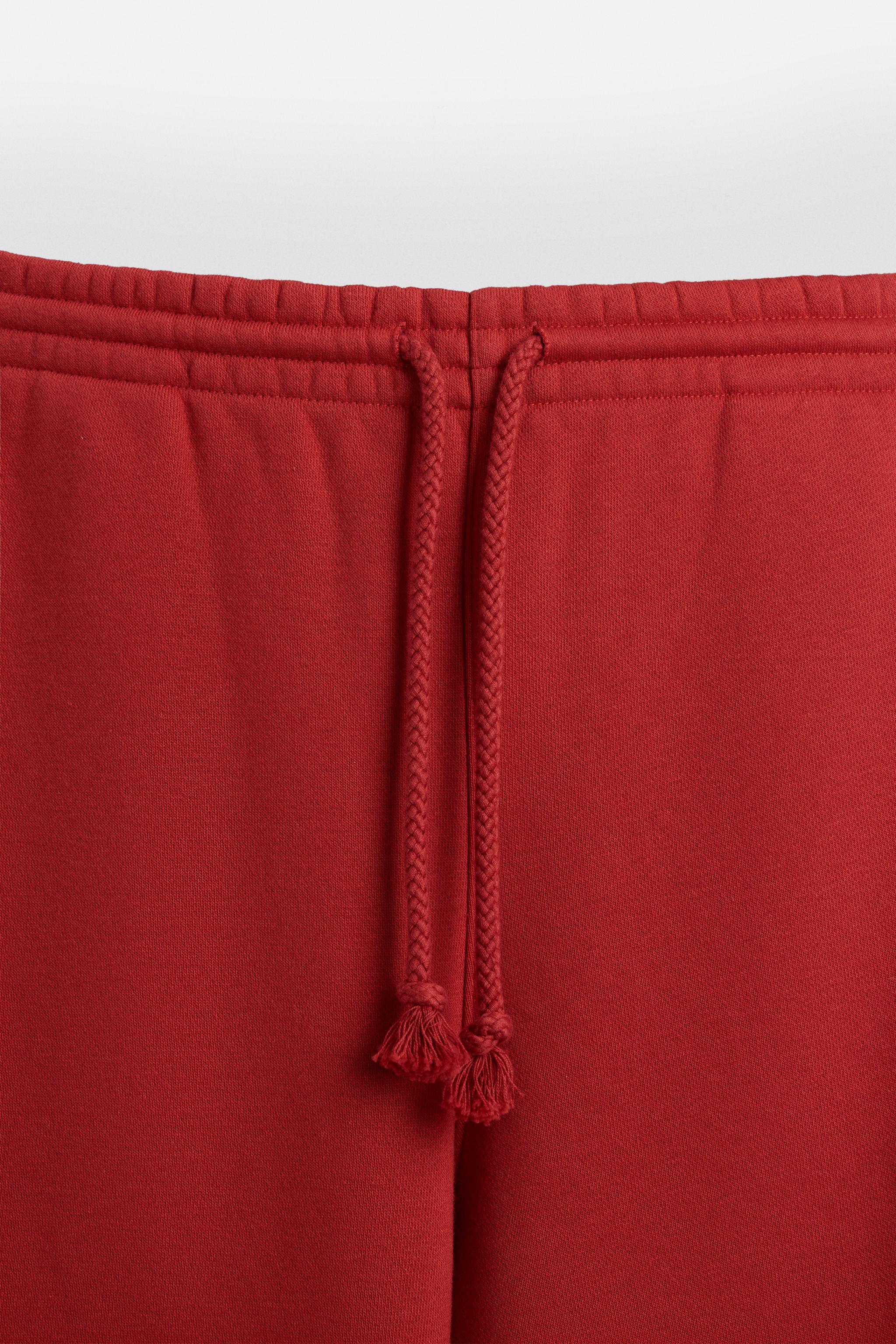 LIMITED EDITION WIDE FIT JOGGER PANTS - Red | ZARA United States