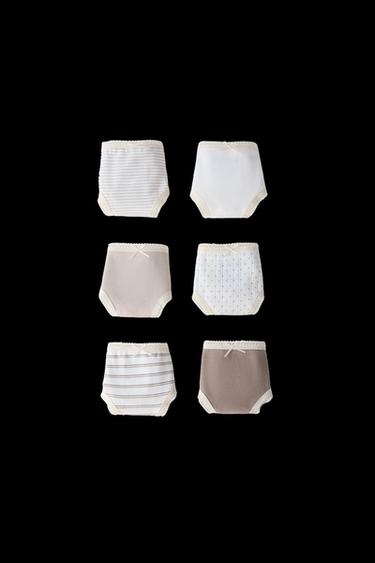 Zara 2-6 YEARS/ SIX-PACK OF PRINTED UNDERWEAR - taupe brown - Image 0
