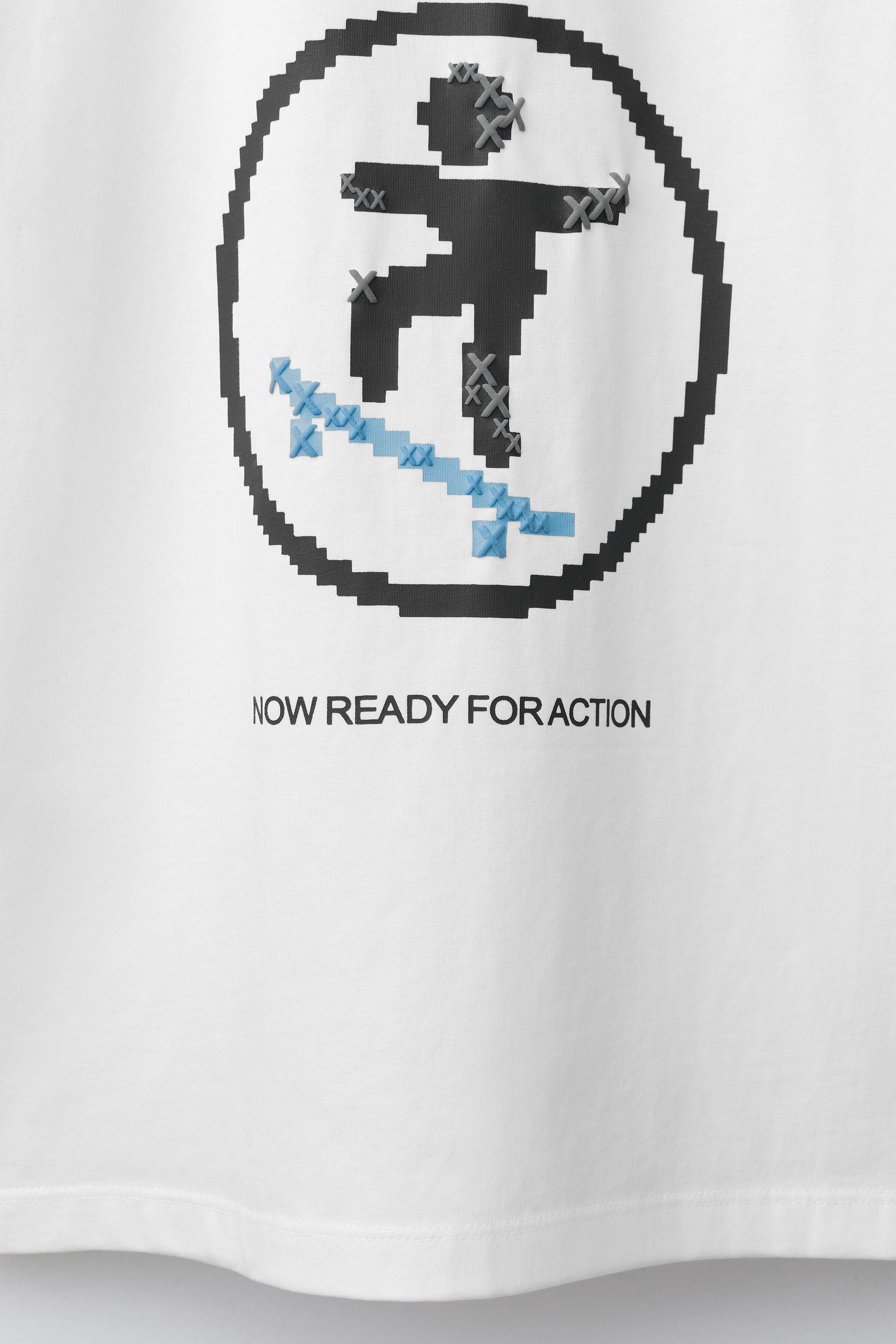 T-SHIRT IMPRIMÉ SKATE PIXEL