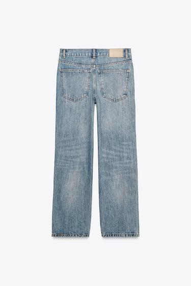 ZW COLLECTION CROPPED STRAIGHT HIGH-WAIST JEANS - Blue by Zara - Image 5